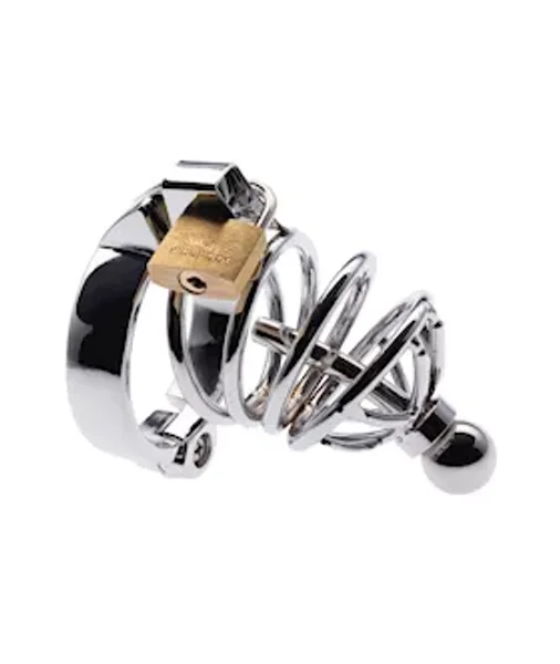 Kink Range Sounding Chastity Cage - 45mm - Silver -  45mm — image 3 of 4
