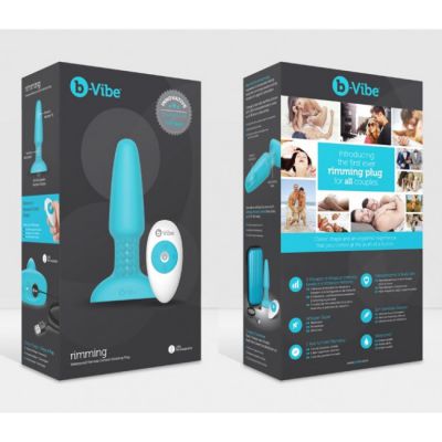 b Vibe USB Rechargeable Rimming Butt Plug Teal