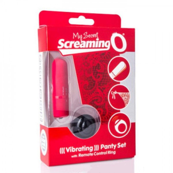 Red Lace Vibrating Panty With Secret Ring Remote