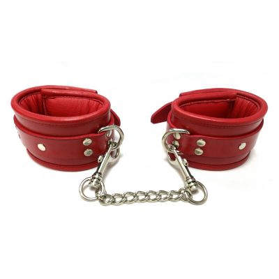 Rouge Red Padded Wrist Cuffs Red