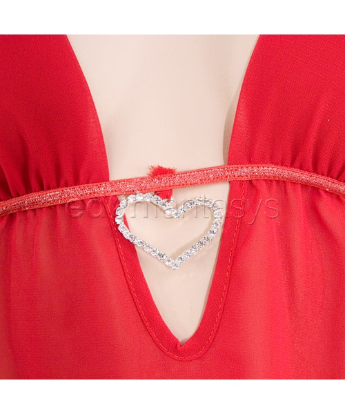 Big hearted babydoll with g-string