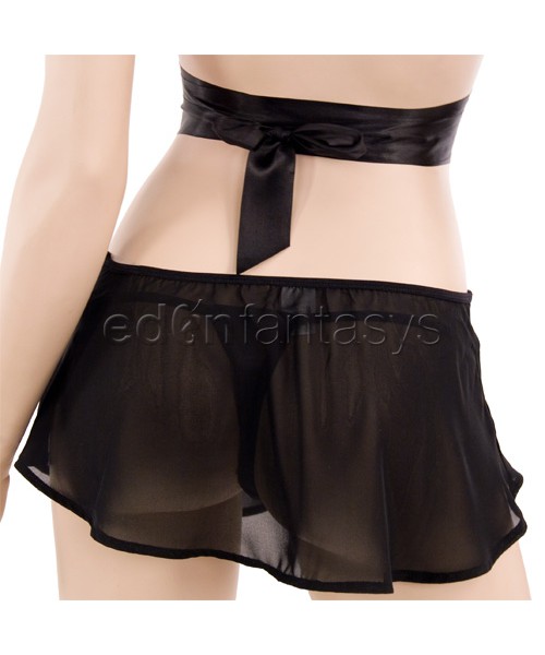 Satin wrap bra set