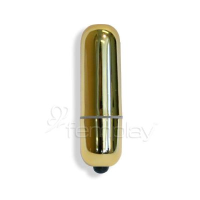 S Wet 10 Speed Vibrating Pleasure Bullet Gold