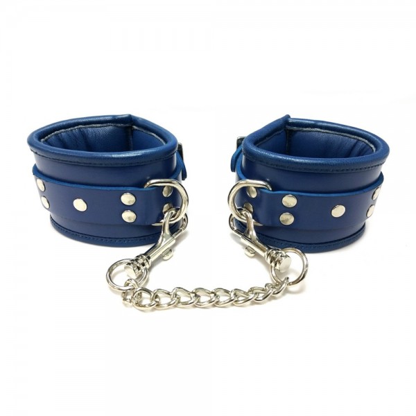 Rouge Blue Padded Wrist Cuffs - Blue