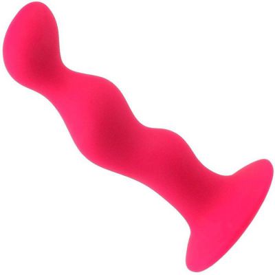Bulbed Silicone Booty Love Anal Plug Strong Suction Cup Base