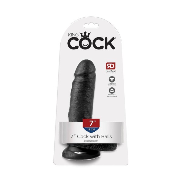 King Cock 7 Inch Realistic Dildo With Balls and Suction Cup — image 6 of 6
