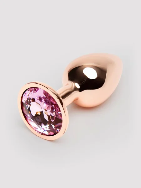 Rear Assets Small Jewelled Rose Gold Metal Butt Plug 1.75 Inch — image 14 of 14