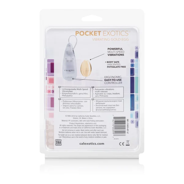 Pocket Exotics Vibrating  Egg - Gold — image 20 of 21