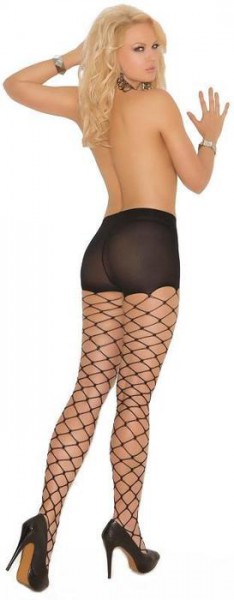 Black Fence Net Pantyhose - One Size Available — image 2 of 3
