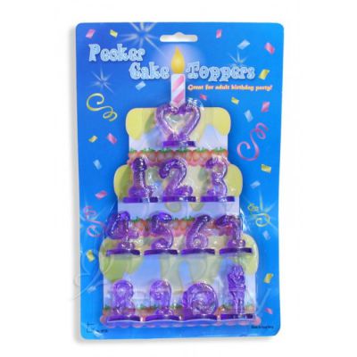 Pecker Cake Toppers Purple Pink
