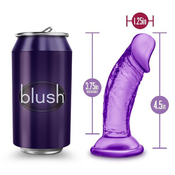 B Yours Sweet N Small  Dildo with Suction Cup 4in Purple — image 6 of 7