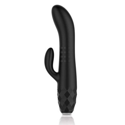 Diamonds The Duchess Rotating Beaded Rabbit Vibe Black