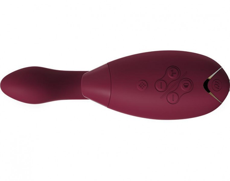 Womanizer Duo 8" Rabbit Vibrator with Pleasure Air Clitoral Stimulator