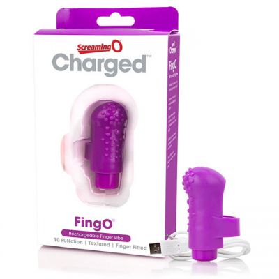 Charged FingO Rechargeable Finger Vibe by Screaming O Purple