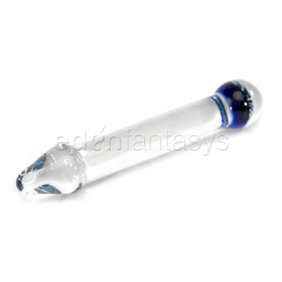 Flowered tickle tip head G spot glass dildo wand