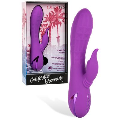 California Exotic Valley Vamp 8 5 Rabbit Vibrator With Swinging Teaser