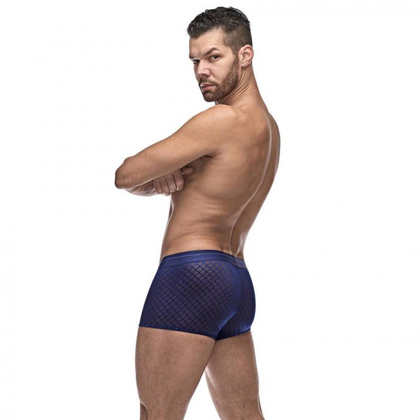Male Power Blue Diamond Mesh Boxer Shorts