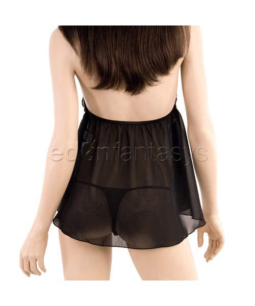 Studded chiffon babydoll set