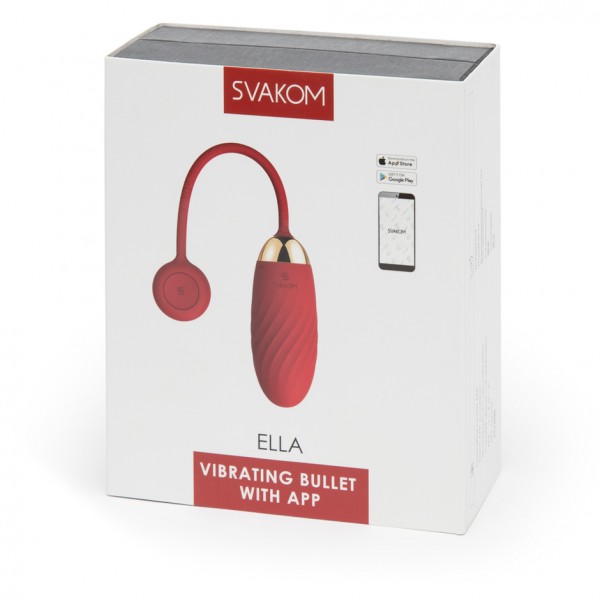 Svakom Ella Ribbed Silicone Bullet with App