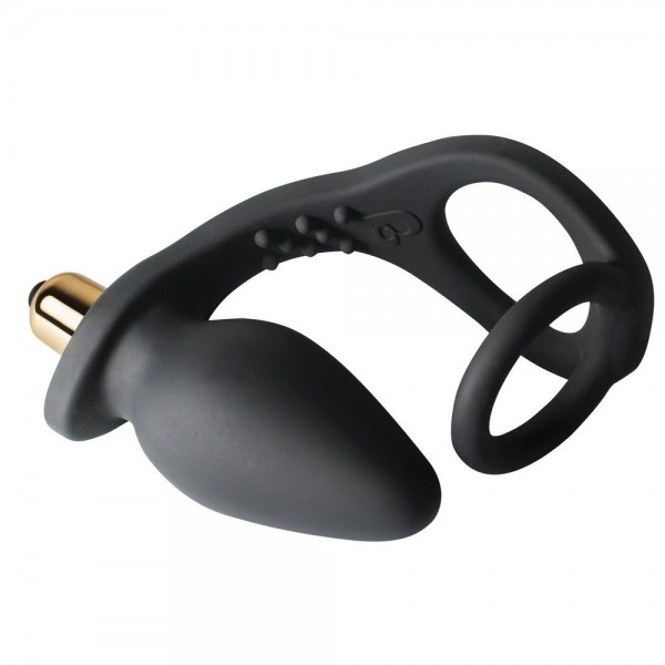 Rocks Off Ro-Zen 7 Function Double Cock Ring and Vibrating Butt Plug