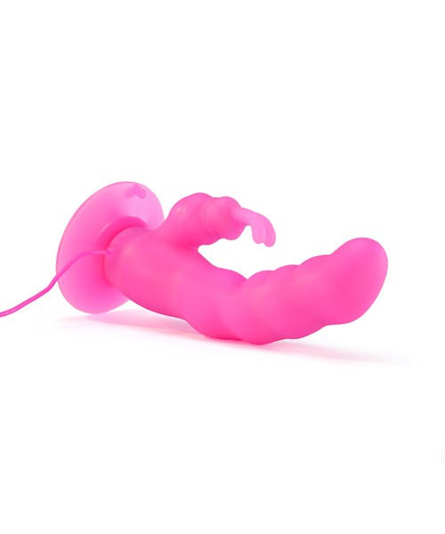 Icy bunny bendable silicone dual vibrator