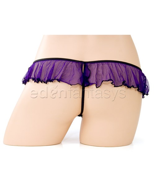 Ruffled trim g-string