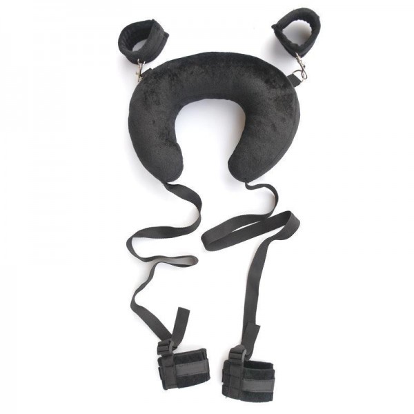 Sex Position Pillow With Wrist & Ankle Restraint Cuffs