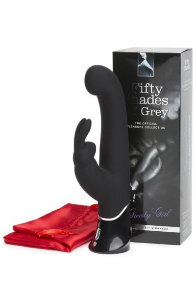 Fifty Shades Greedy Girl 9.5" Rechargeable G-Spot Rabbit Vibrator