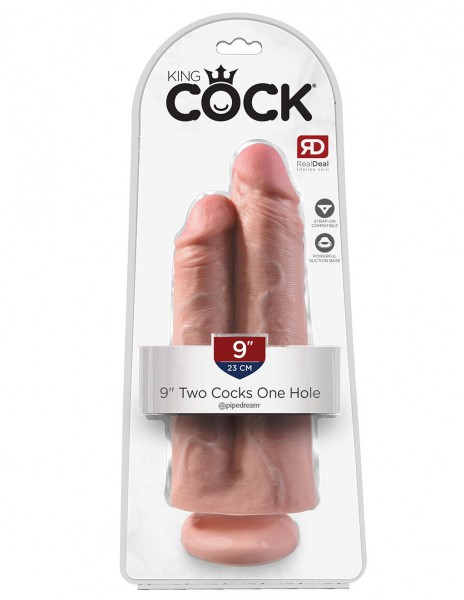 King Cock 9 Inch Two Cocks One Hole Dildo — image 8 of 14