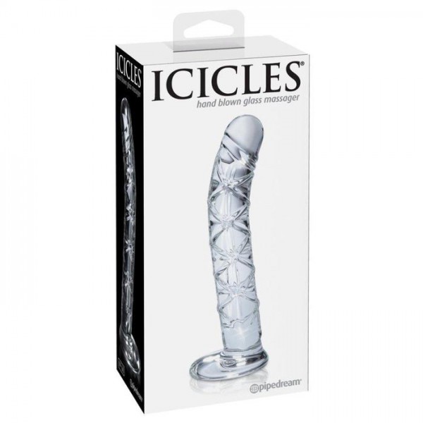 Icicles No 60 Glass Spiral Textured Dildo