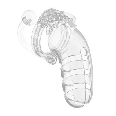 Man Cage 12 Male 5 5 Inch Clear Chastity Cage With Anal Plug