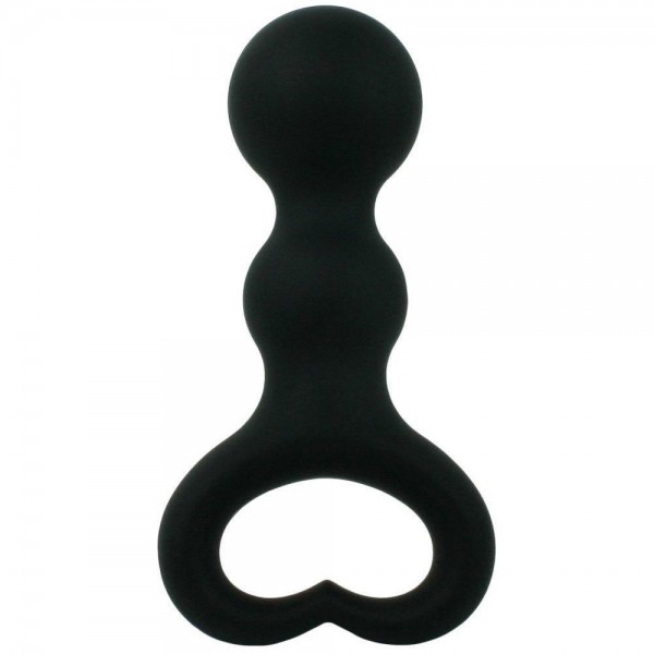 Silicone Heart Beaded Anal Plug - Silky Smooth!