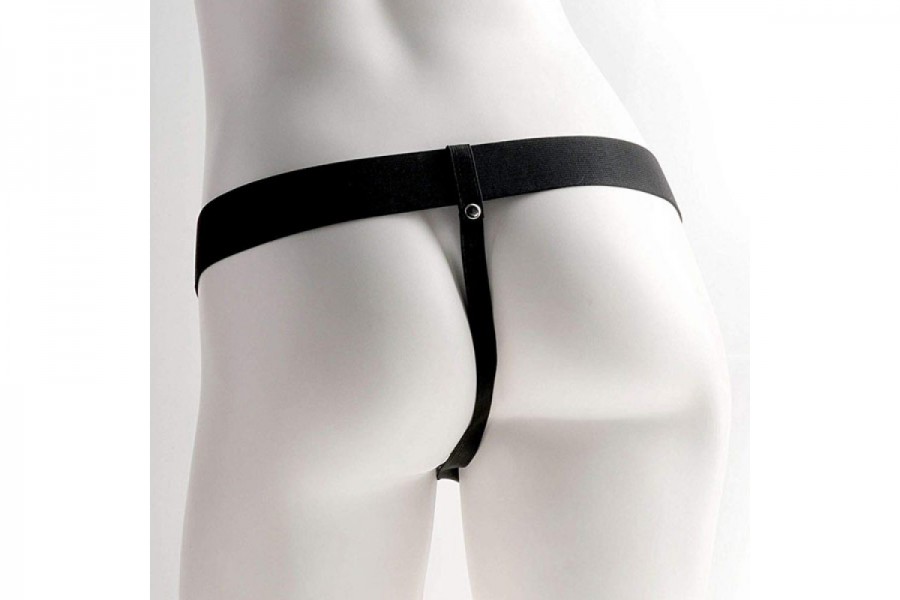 Fetish Fantasy 6 in. Hollow Rechargeable Strap-On with Balls