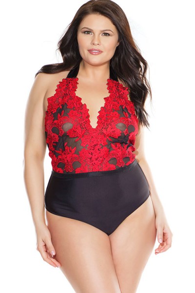 Coquette Love Blossoms Embroidered Teddy