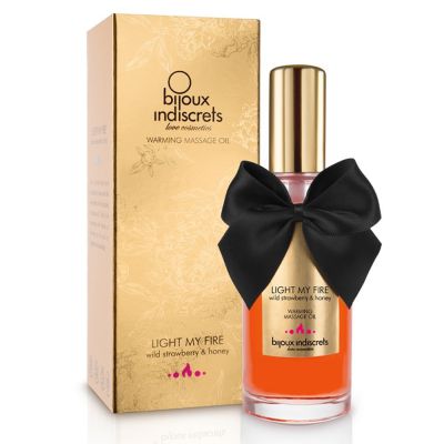 Bijoux Indiscrets Light My Fire Wild Strawberry Warming Massage Oil