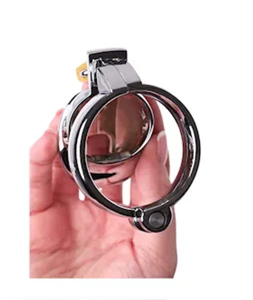 Kink Range Shield Chastity Cage - 50mm - Silver -  50mm — image 6 of 7