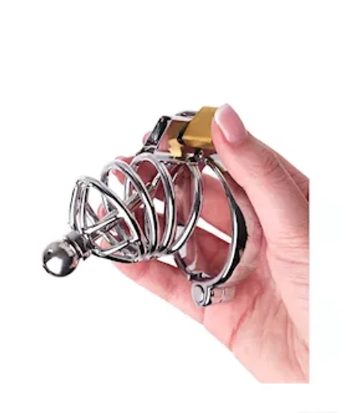 Kink Range Sounding Chastity Cage - 50mm - Silver -  50mm — image 3 of 6
