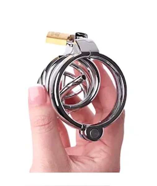 Kink Range Sounding Chastity Cage - 50mm - Silver -  50mm — image 5 of 6