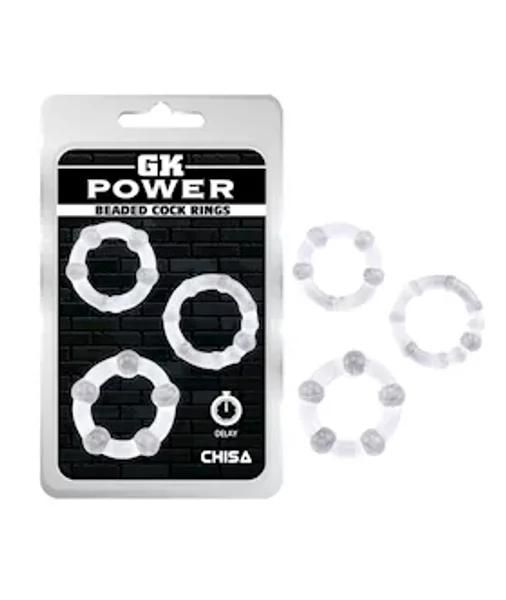 Beaded Cock Rings - 3 Pack - Clear — image 4 of 4
