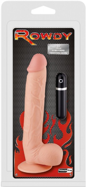 11" Vibrating Dong (Flesh)