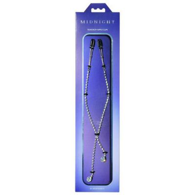 Midnight teardrop nipple clips