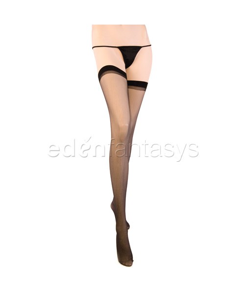 Rhinestone backseam stockings
