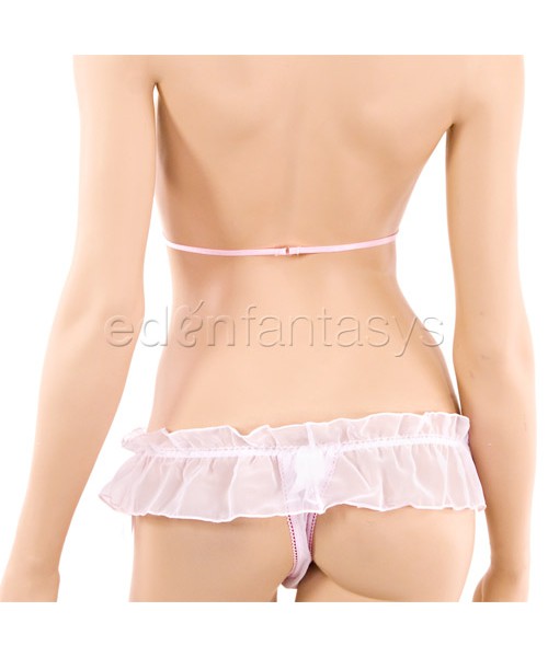 Sexy bustless bra with skirtini