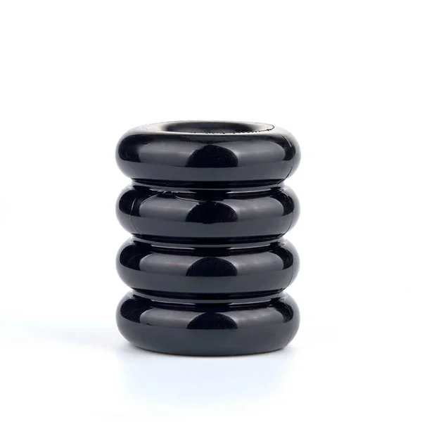 The Stack 2 Inch Ball Stretcher & Cock Ring in Black by Lynk Pleasure — image 3 of 7