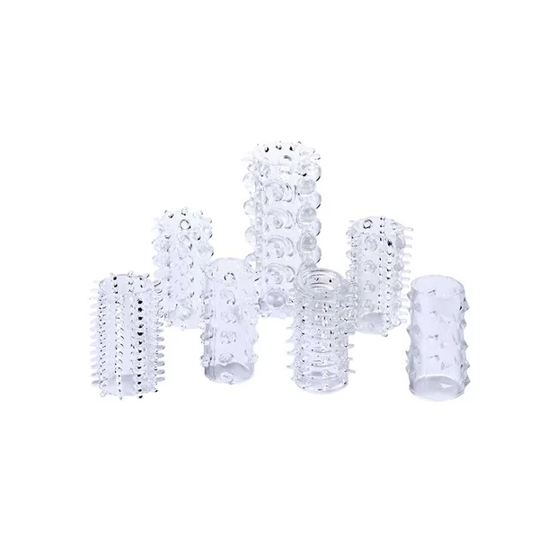7x Girth Enhancer Textured Penis Sleeve Set by Lynk Pleasure | Clear — image 2 of 6