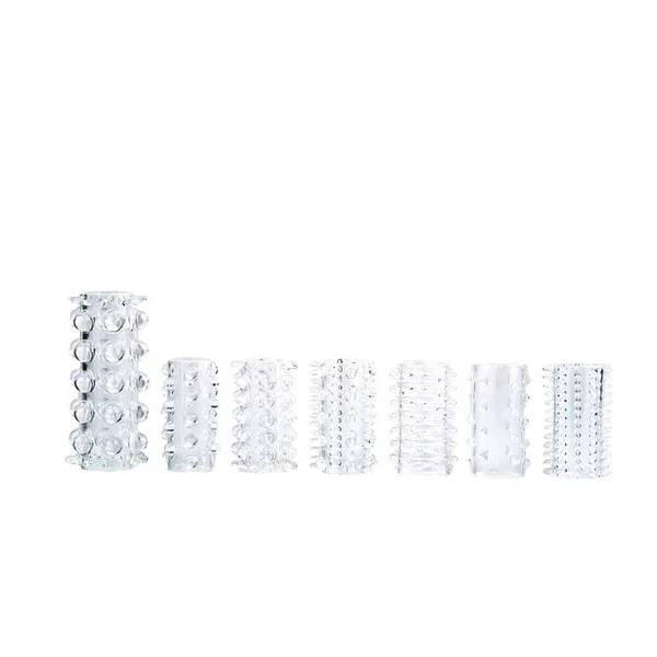 7x Girth Enhancer Textured Penis Sleeve Set by Lynk Pleasure | Clear — image 4 of 6