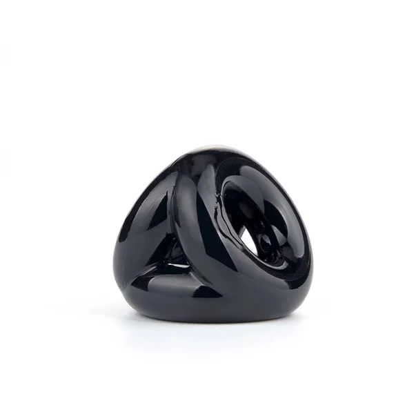The Trio Cock Ring & Ball Stretcher Black by Lynk Pleasure — image 2 of 9