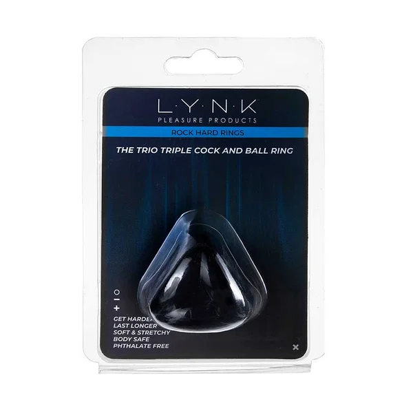 The Trio Cock Ring & Ball Stretcher Black by Lynk Pleasure — image 8 of 9