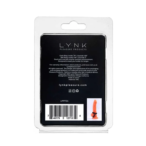 Dual Cock and Ball Enhancement Ring by Lynk Pleasure | Cock Ring & Ball Sling — image 7 of 7