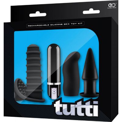 Tutti Rechargeable Sex Toy Kit Black